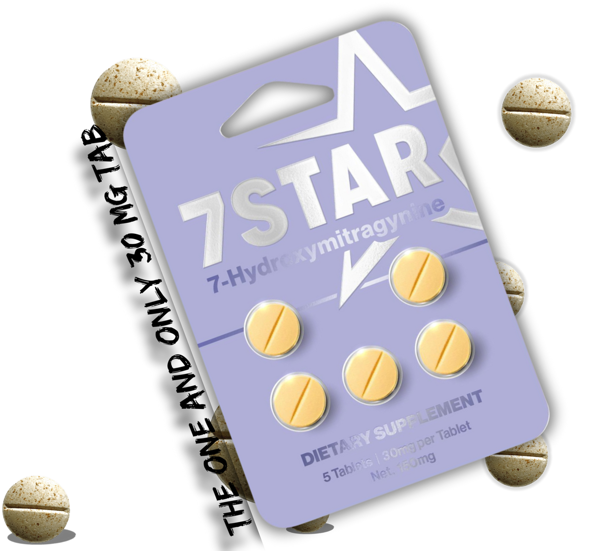 7 Star 7 Hydroxy 30 mg 5 counts Tab Pack