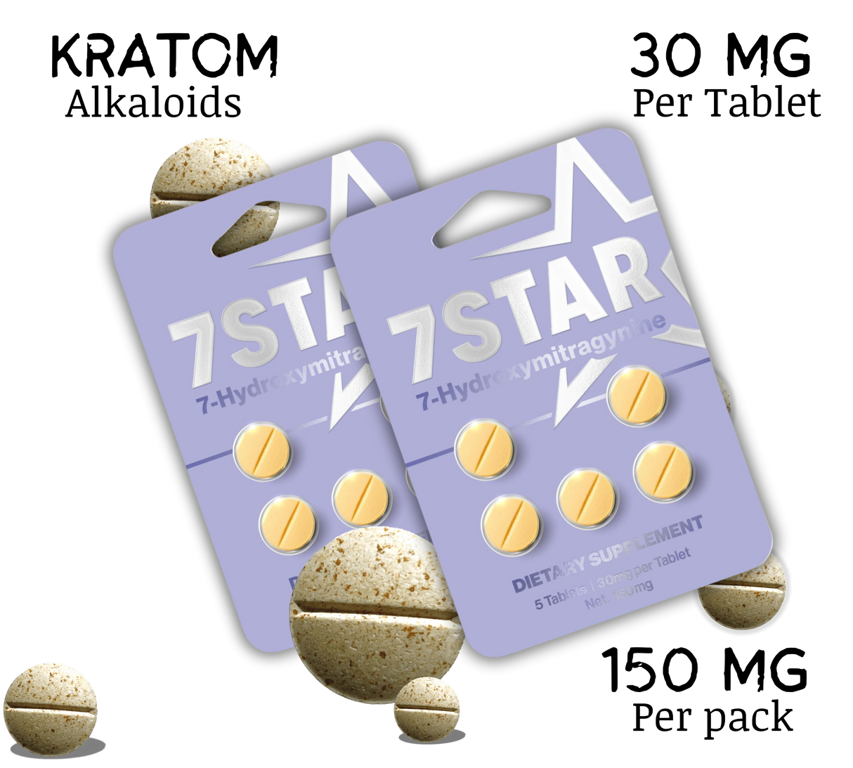 7 Star 7 Hydroxy 30 mg 5 counts Tab Pack