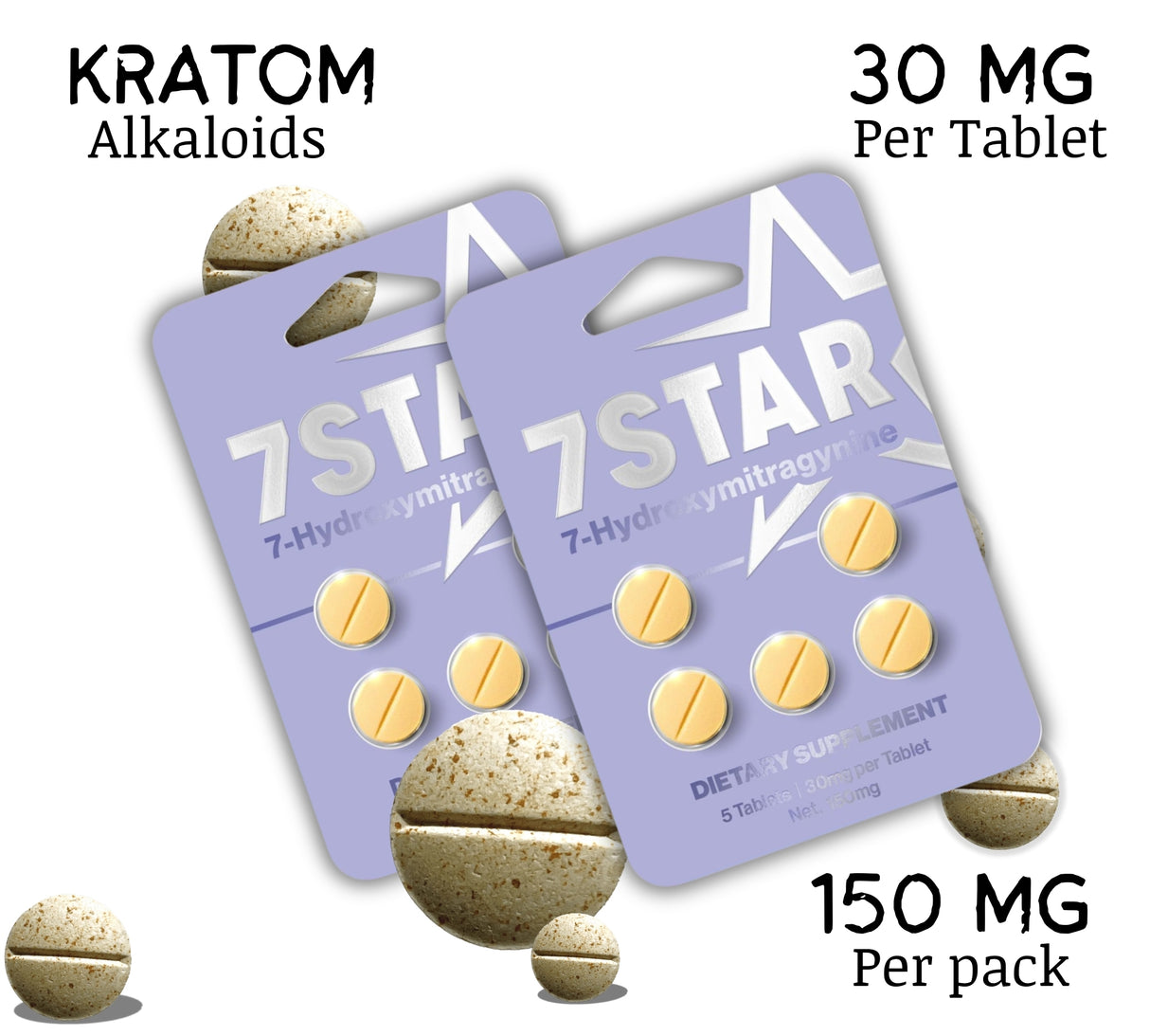 7 Star 7 Hydroxy 30 mg 5 counts Tab Pack