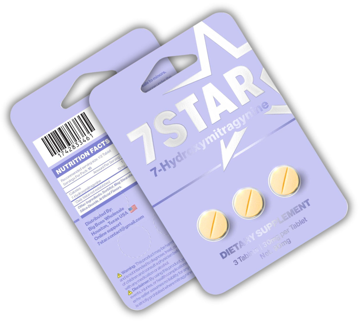 7 Star 7 Hydroxy 30 mg 3 Counts Tab Pack