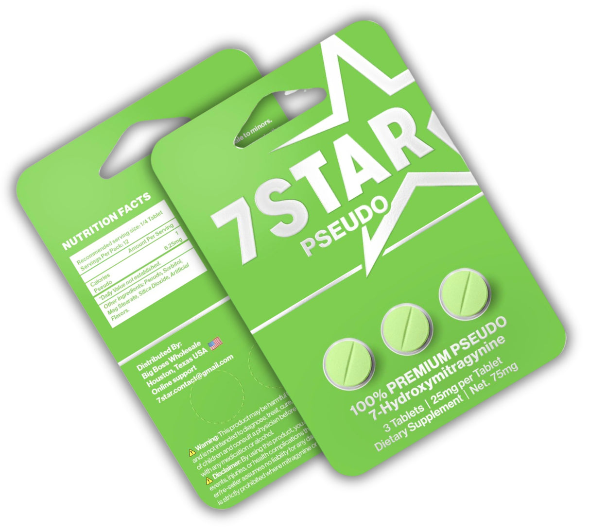 7 Star PSEUDO 7 Hydroxy 3 Count Pack Box - ( Display of 10 )