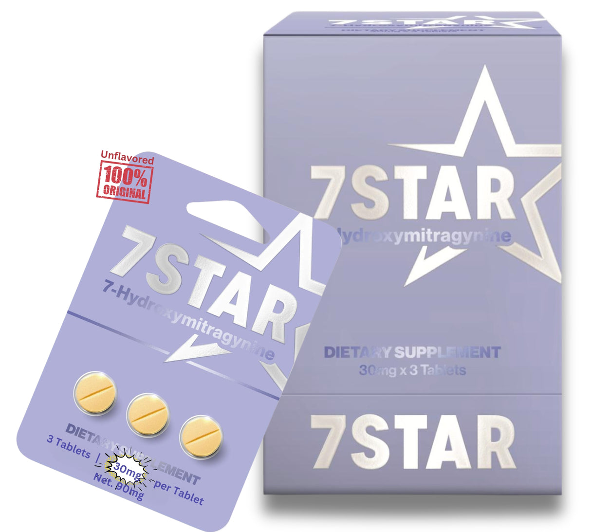7 Star 7 Hydroxy 30 mg 3 Counts Tab - 10 Pack in Box