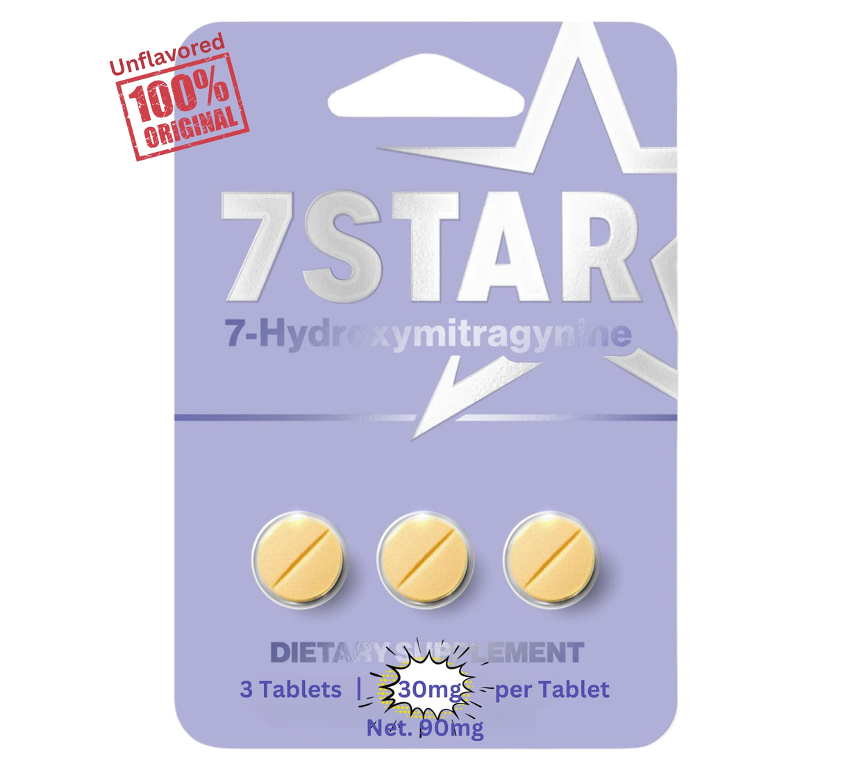 7 Star 7 Hydroxy 30 mg 3 Counts Tab - 10 Pack in Box