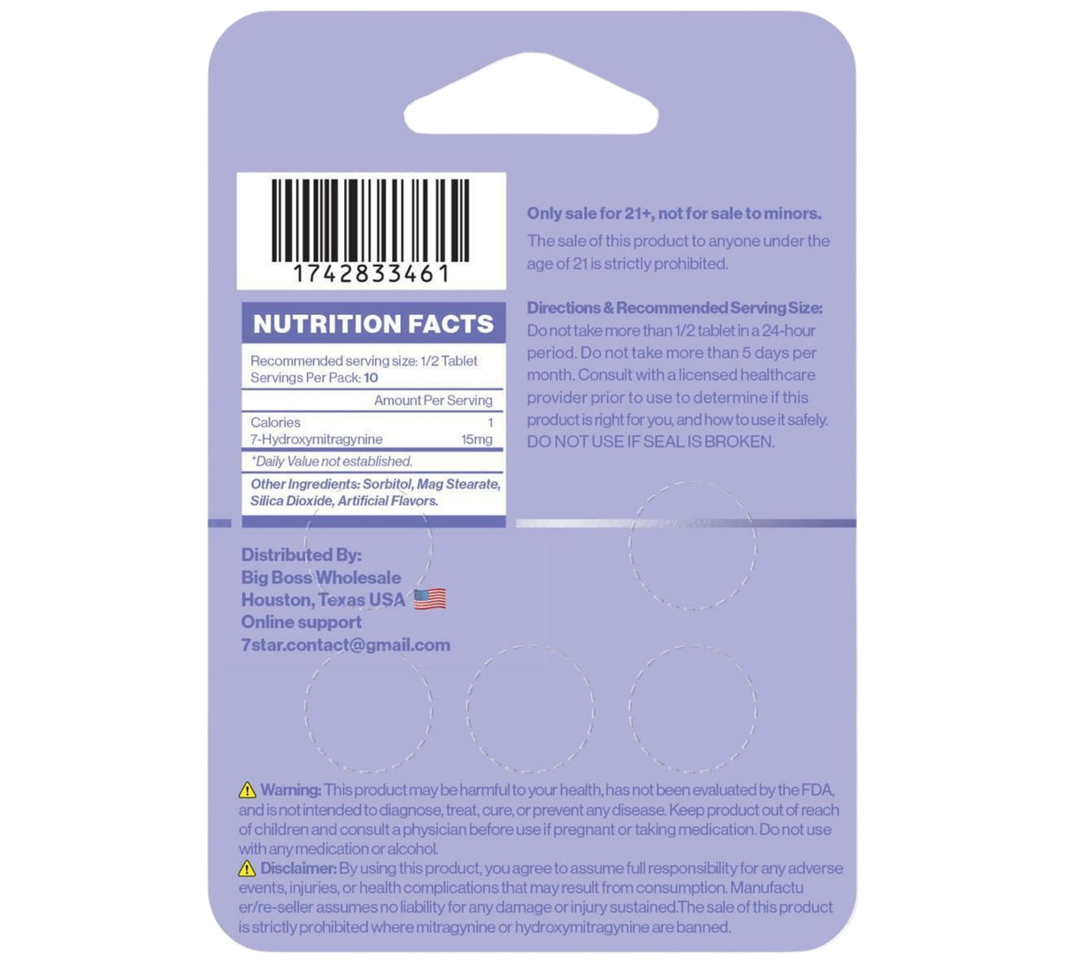 7 Star 7 Hydroxy 5 Count 30 mg Tab - 12 Pack in Box