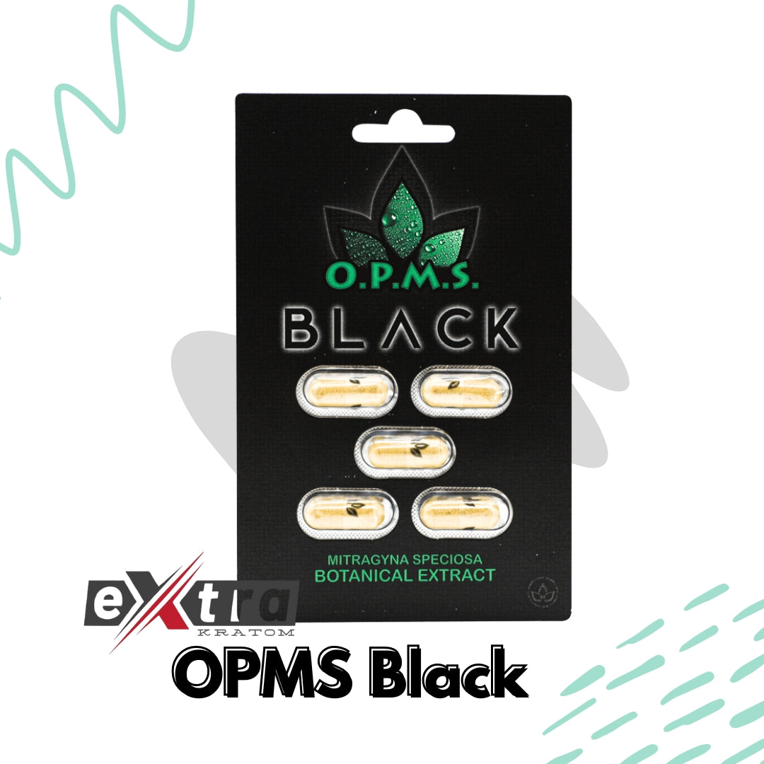 Wholesale OPMS Black Kratom Extract Capsules - 5 Count
