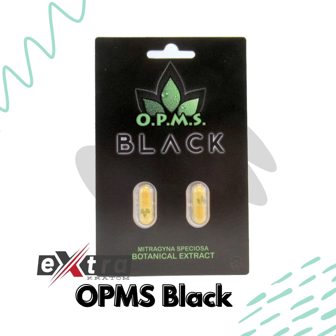 Wholesale OPMS Black Kratom Extract Capsules - 2 Count