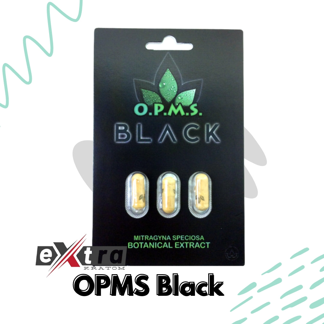 Wholesale OPMS Black Kratom Extract Capsules - 3 Count