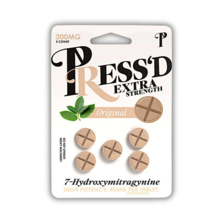 Press'd 7 hydroxy 40 mg 5 Counts Tablet Box ( 10 Pack Display )