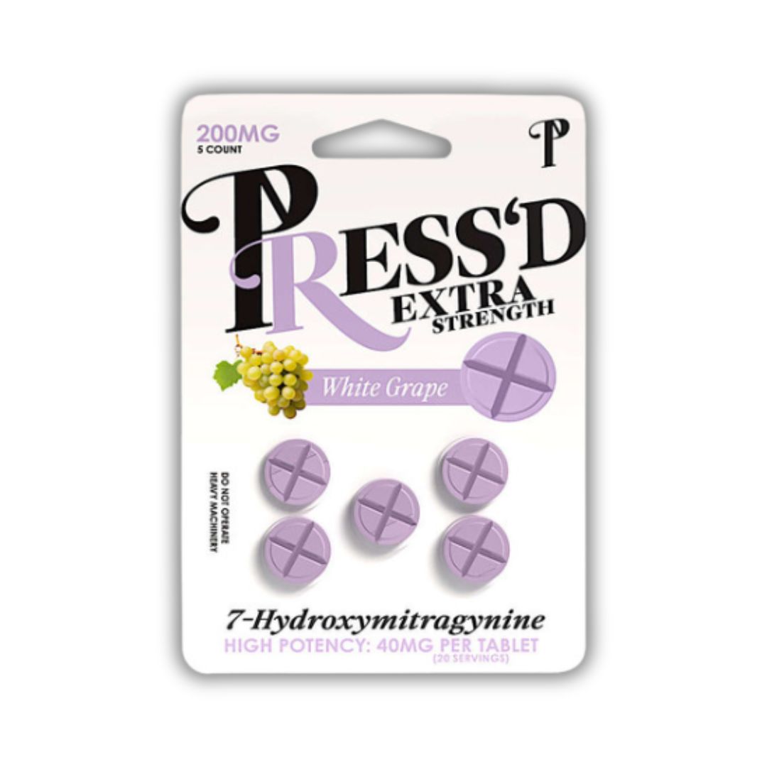 Press'd 7 hydroxy 40 mg 5 Counts Tablet Box ( 10 Pack Display )