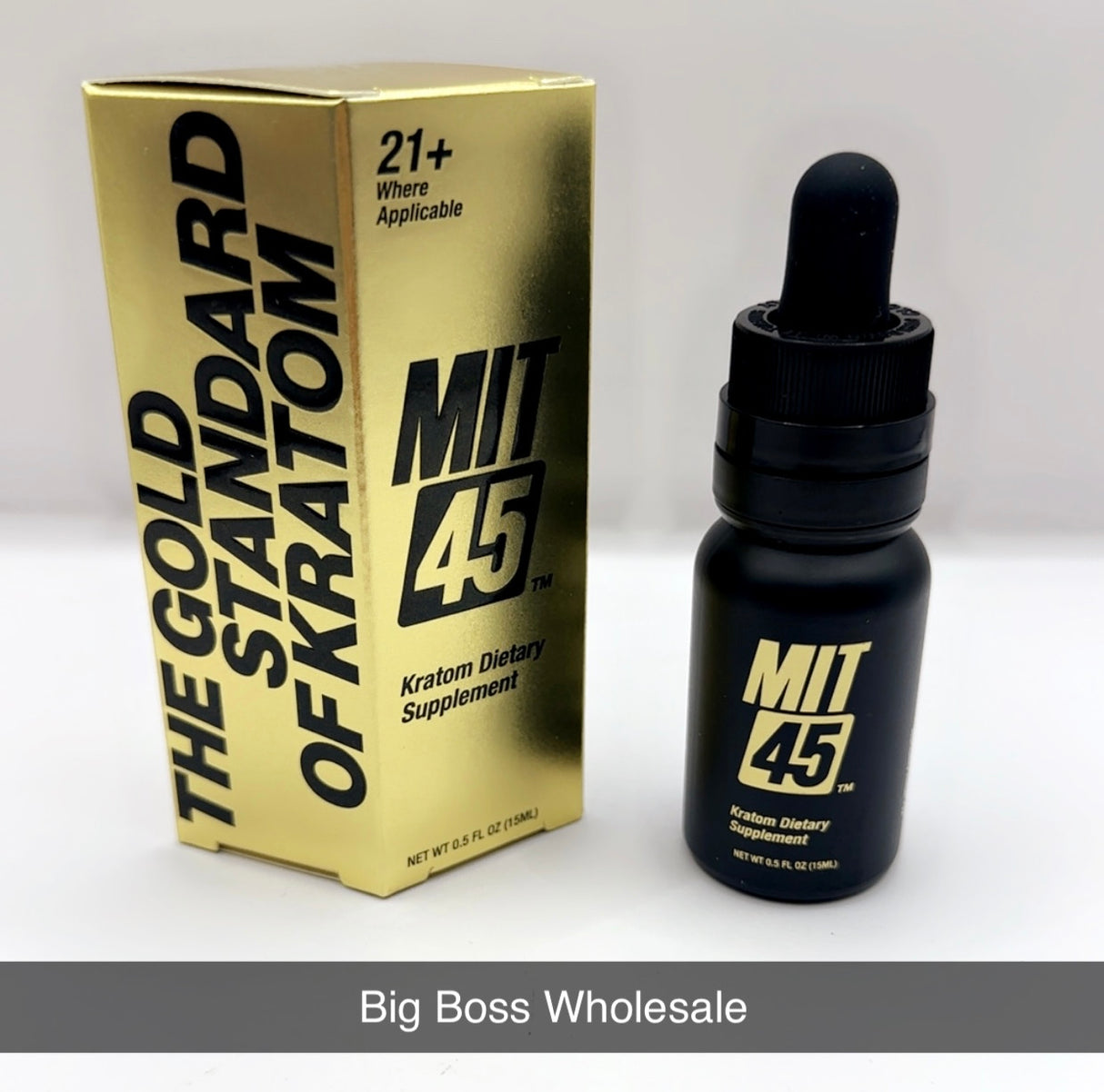 Wholesale MIT Gold 45 15ml Shot - Black