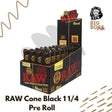 RAW Cone Black 1 1/4 Pre Roll