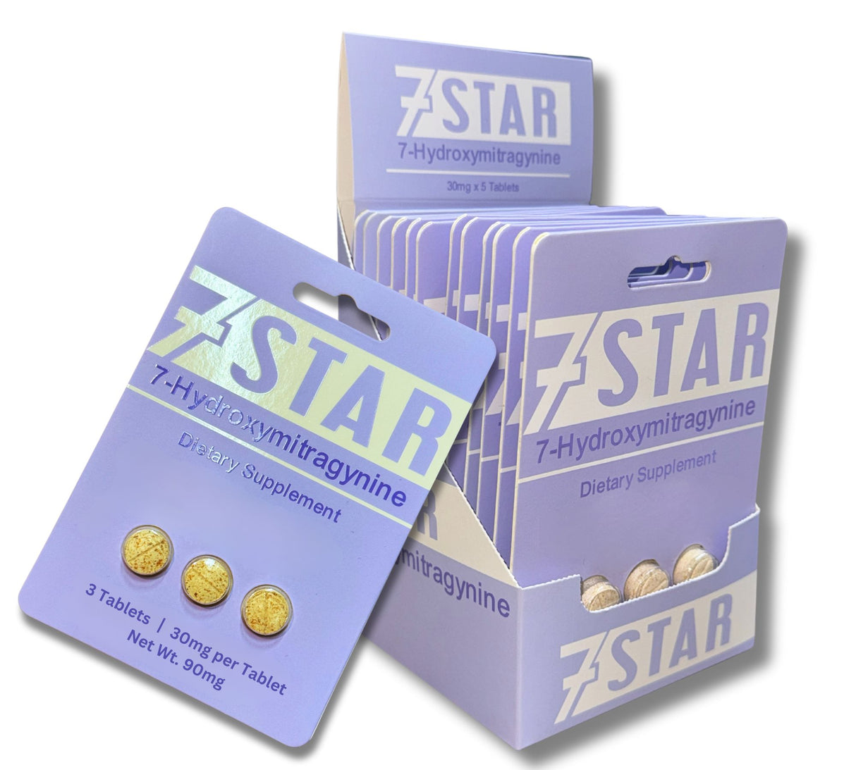 7 Star 7 Hydroxy 30 mg 3 Counts Tab - 10 Pack in Box