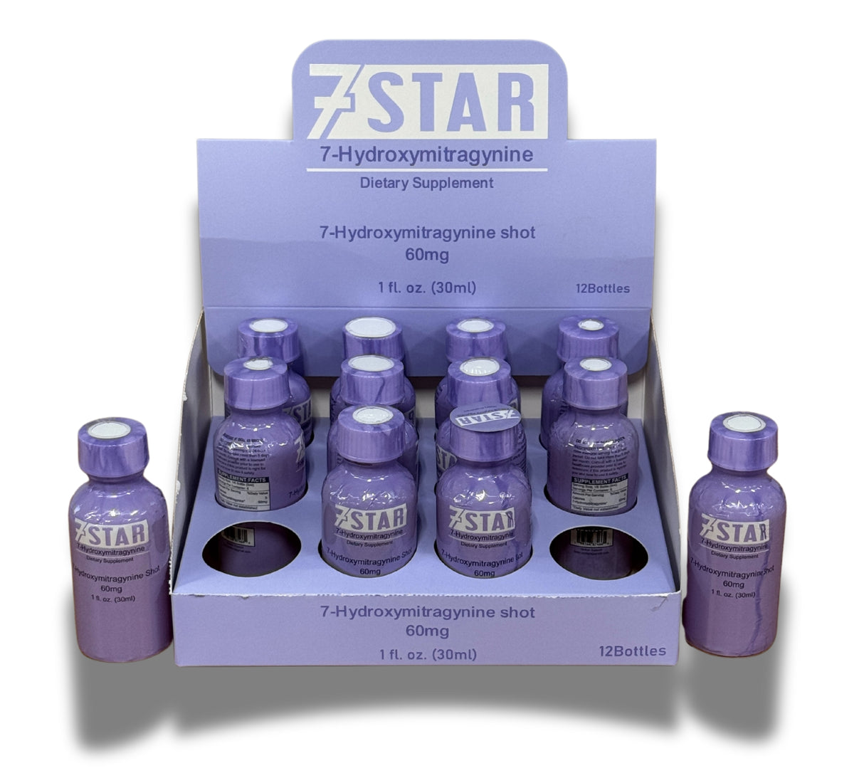 7 Star 7 Hydroxy 60Mg 30Ml Shot Box - ( 12 Count Display )