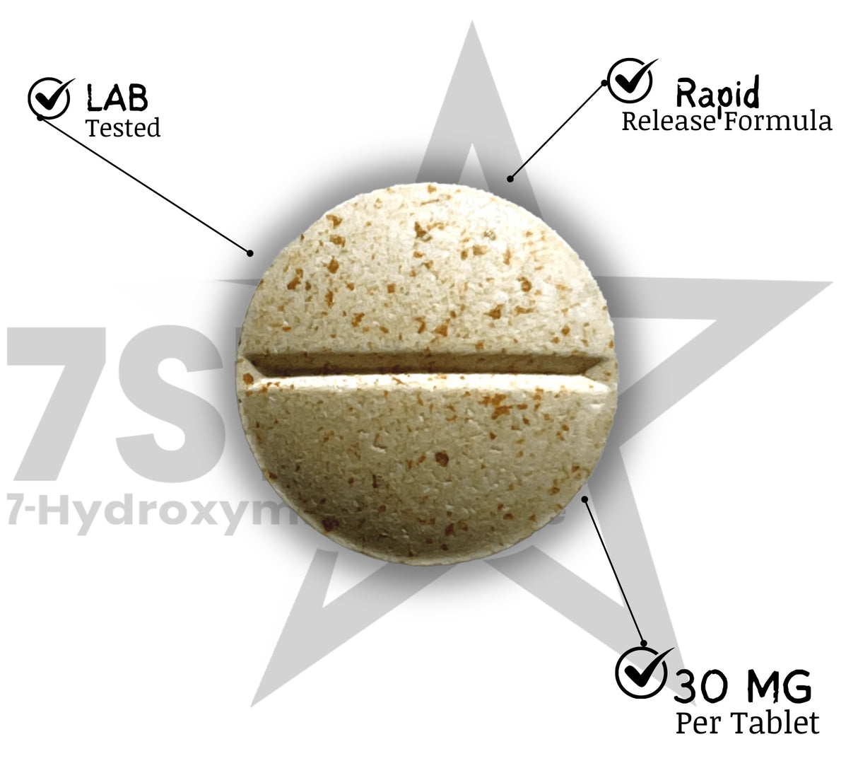7 Star 7 Hydroxy 30 mg 3 Counts Tab Pack