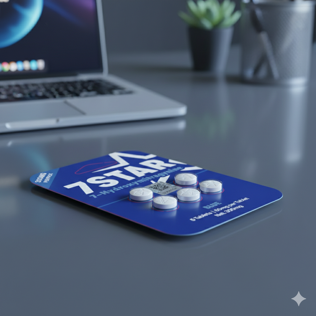 🔵 7STAR Blue 7-Hydroxymitragynine 60mg Tablets