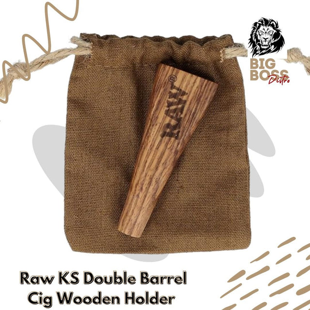 Raw KS Double Barrel Cig Wooden Holder